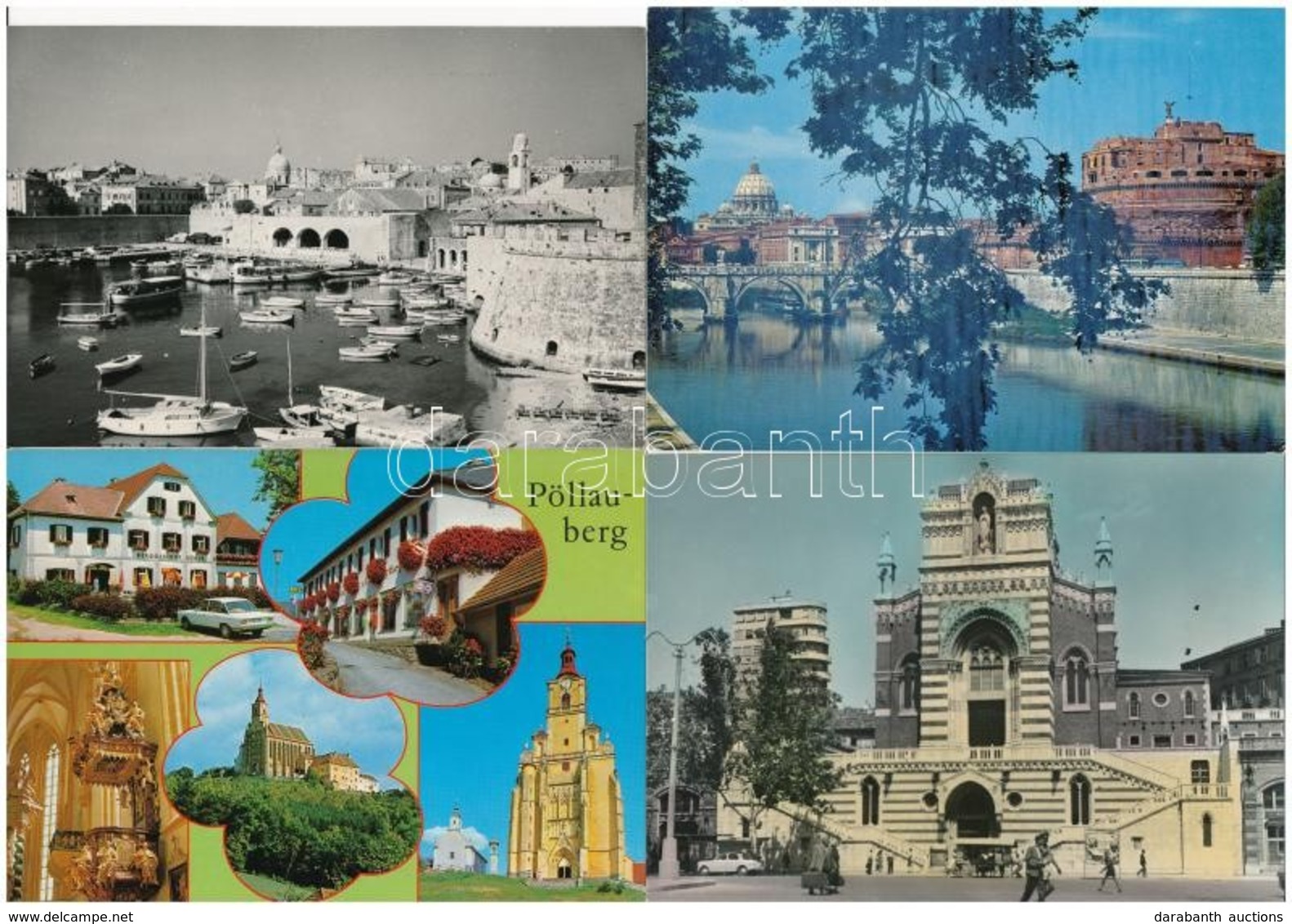 ** 50 Db MODERN Használatlan Külföldi Városképes Lap / 50 Modern Unused European Town-view Postcards - Sin Clasificación