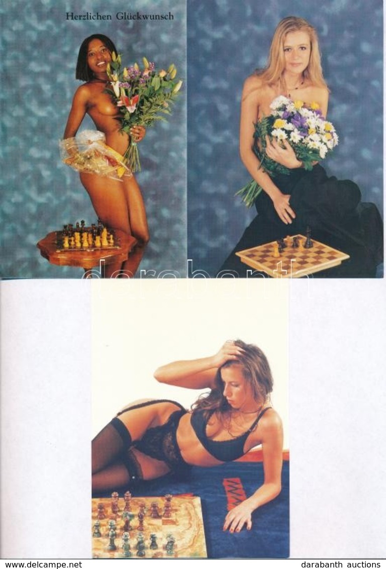 ** * 12 Db MODERN Erotikus Sakk Képeslap / 12 Modern Erotic Chess Motive Postcards - Sin Clasificación