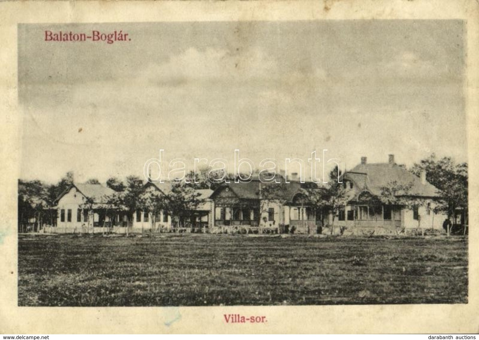 * T2/T3 1910 Balatonboglár, Villa Sor (EK) - Sin Clasificación