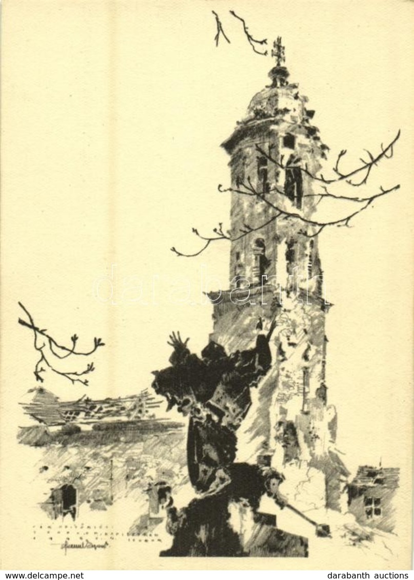 ** 1945 Budapest - 4 Db Városképes Lap A Második Világháború Utáni Romokról / 4 Town-view Postcards Of The Ruins And Des - Sin Clasificación