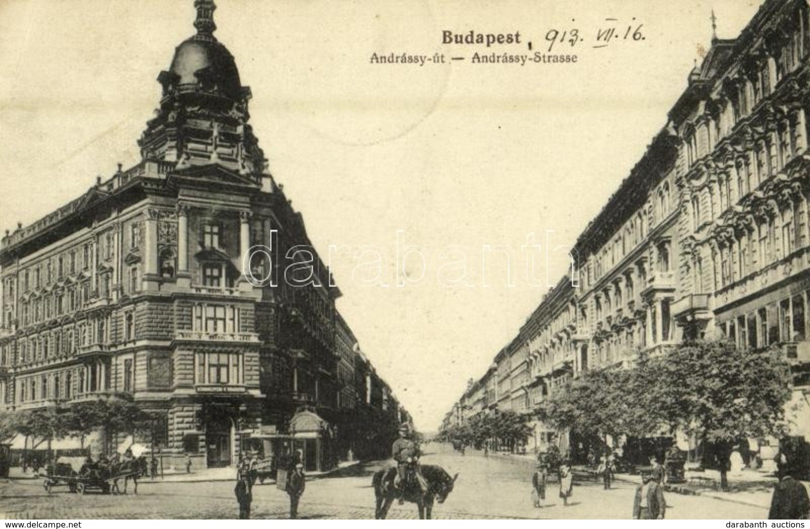 T2/T3 1913 Budapest VI. Andrássy út, Földalatti Vasúti Megállóhely, Csendőr - Sin Clasificación