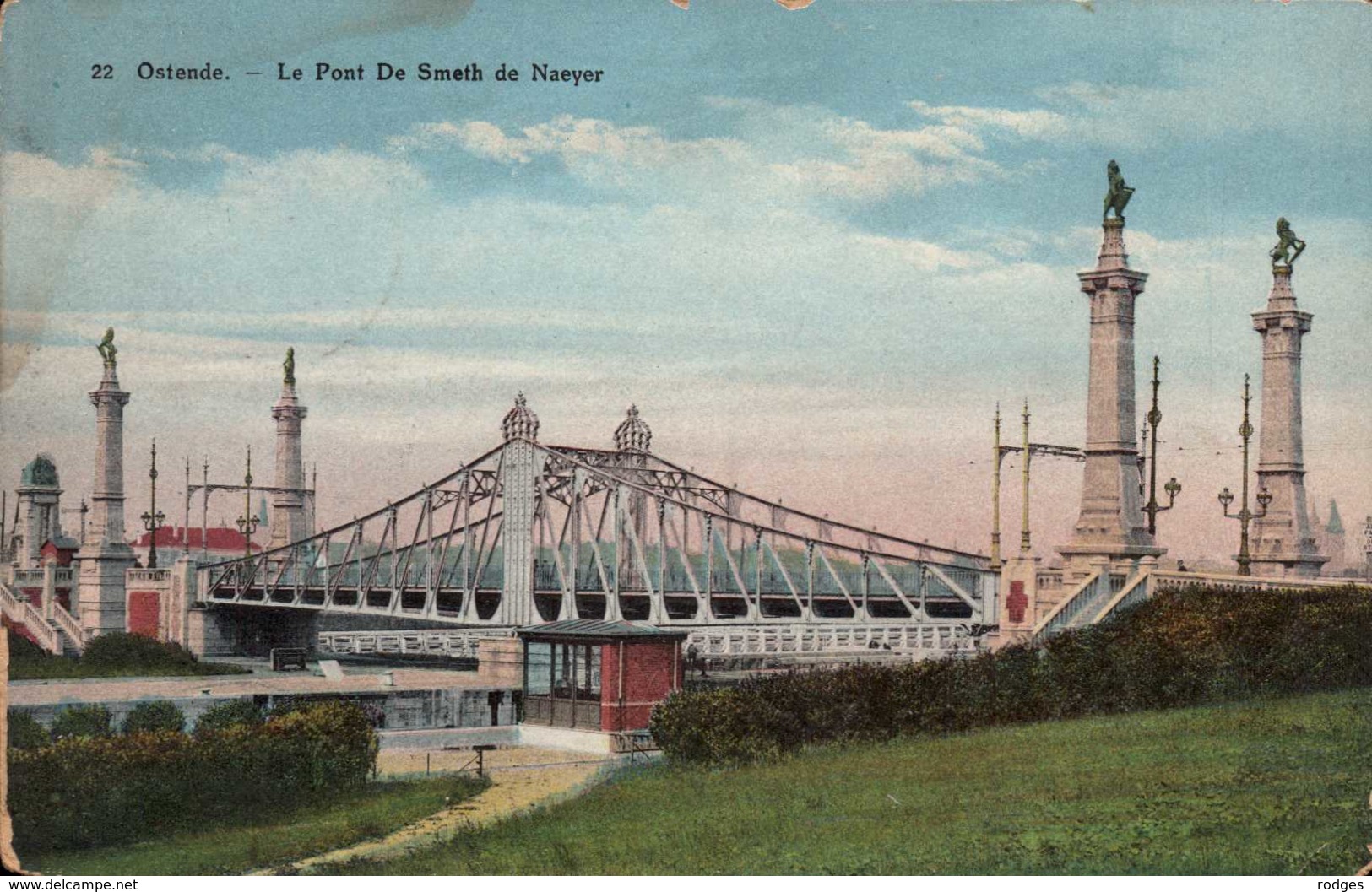 Belgique , Cpa OSTENDE , 22 , Le Pont De Smeth De Naeyer  (11453) - Oostende