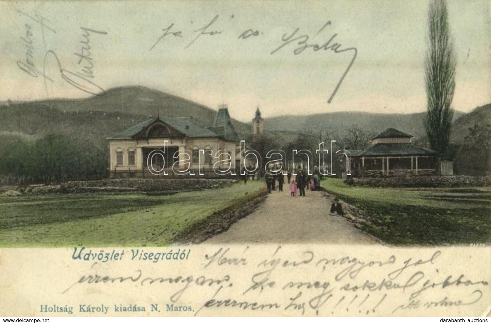 T2/T3 1902 Visegrád, Utcakép, Templom, Nyaraló. Kiadja Holtság Károly (EK) - Sin Clasificación
