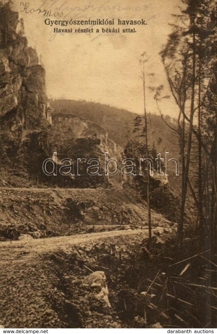 T2/T3 1916 Gyergyószentmiklós, Gheorgheni; Havasi Részlet A Békási úttal. Burján és Székely Kiadása / Road In The Mounta - Sin Clasificación