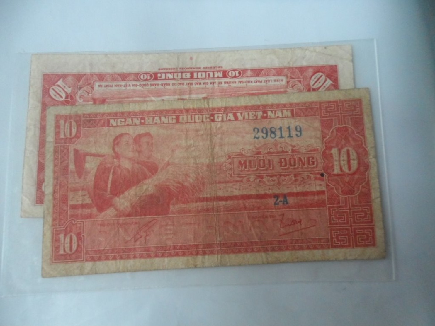 Vietnam South 10 Dong 1962  2 Pcs - Vietnam