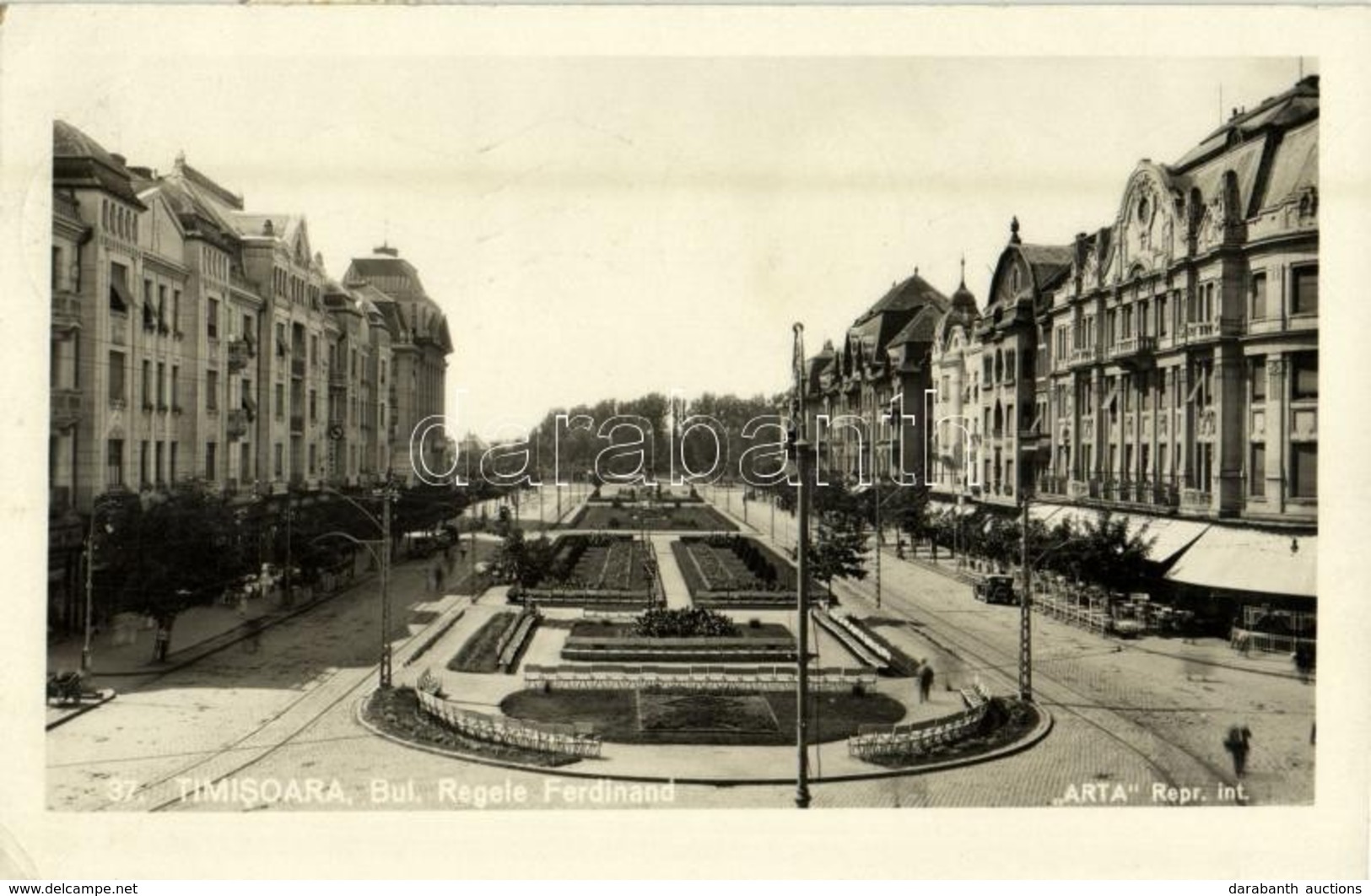 T2/T3 1936 Temesvár, Timisoara; Bul. Regele Ferdinand / Ferdinánd Király út, Automobil / Street, Automobile (EK) - Sin Clasificación