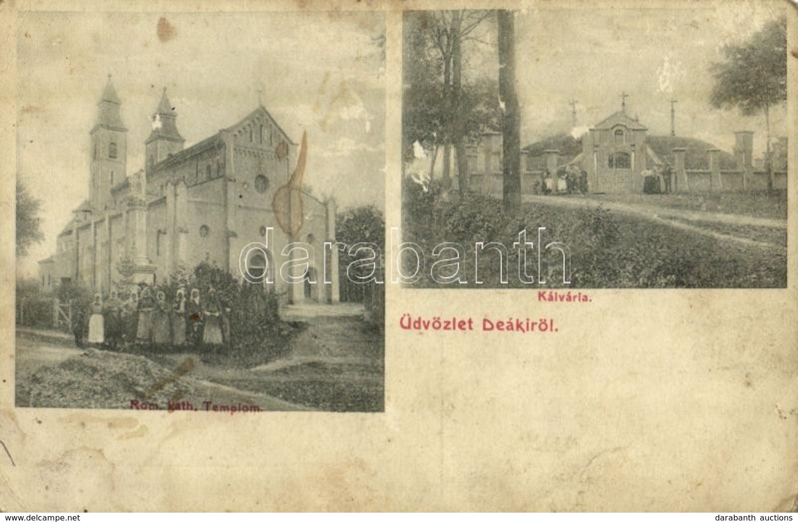 * T3 1914 Deáki, Diakovce;  Római Katolikus Templom, Kálvária / Catholic Church, Calvary (fl) - Sin Clasificación