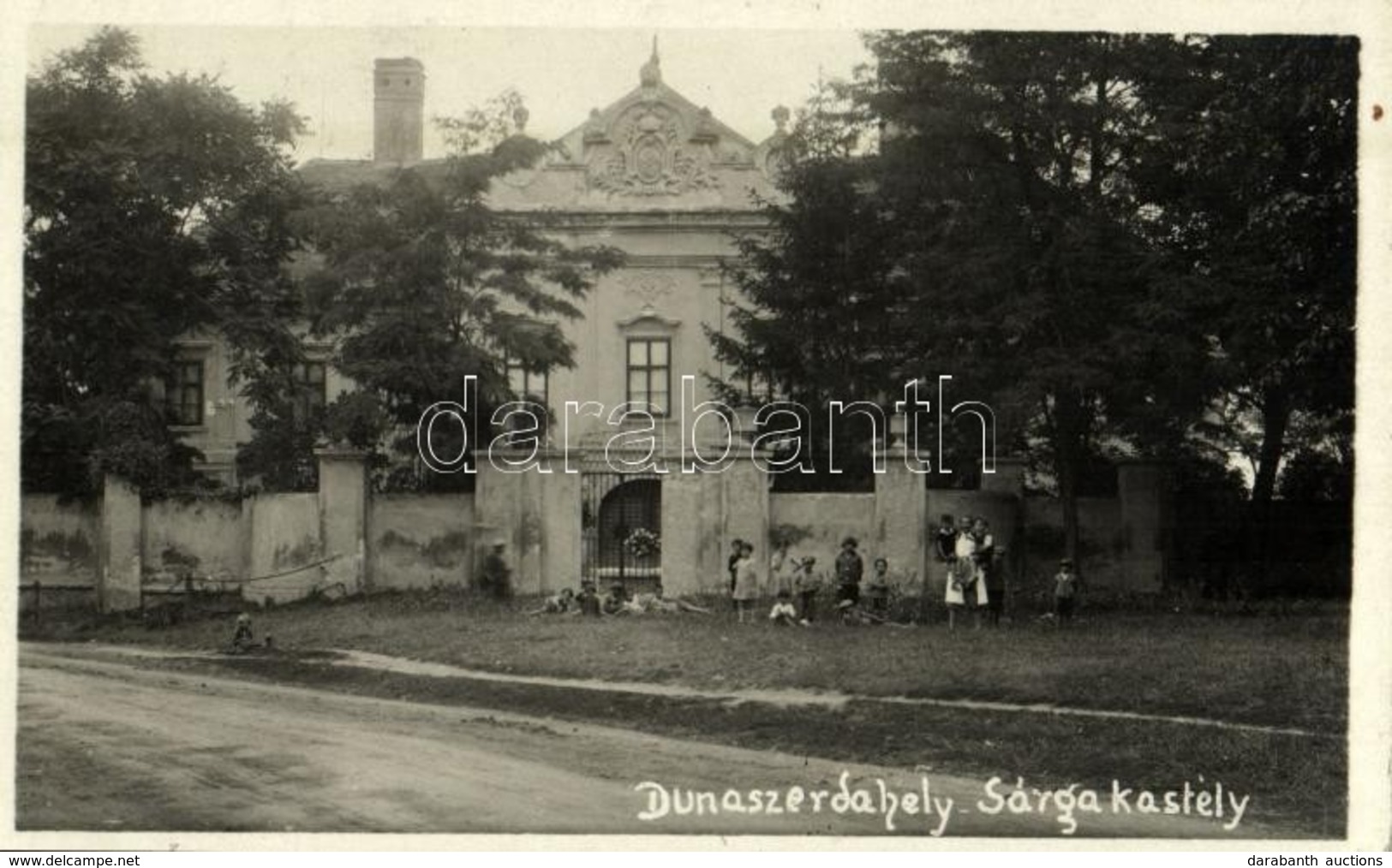 T2 1931 Dunaszerdahely, Dunajská Streda; Sárga Kastély / Castle. Photo + Kétnyelvű Bélyegző / Bilingual Cancellation - Sin Clasificación