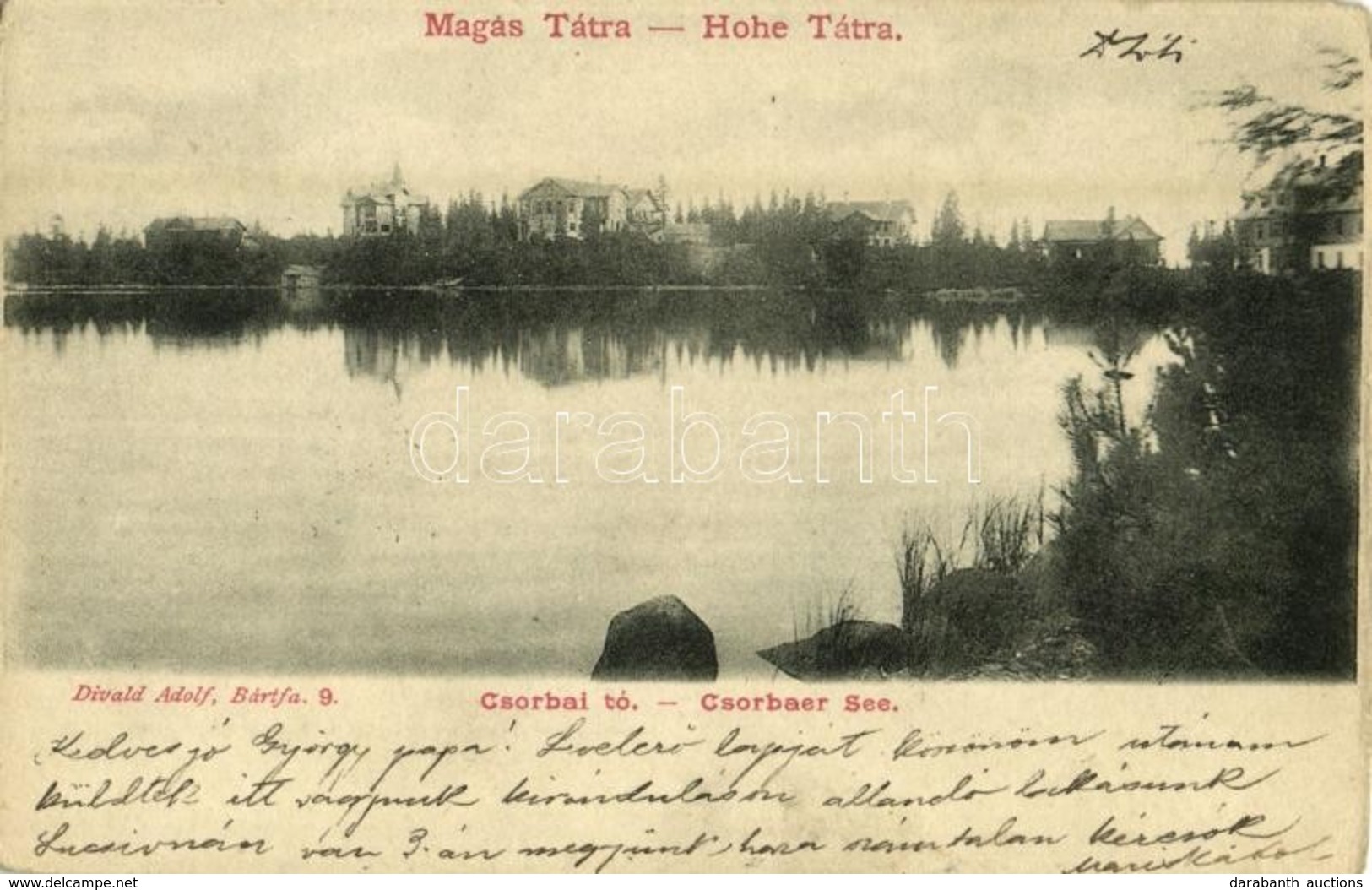 T2/T3 Tátra, Magas Tátra, Vysoké Tatry; Csorba-tó, Nyaralók. Divald Adolf 9. / Csorbaer See / Strbské Pleso / Lake, Vill - Sin Clasificación