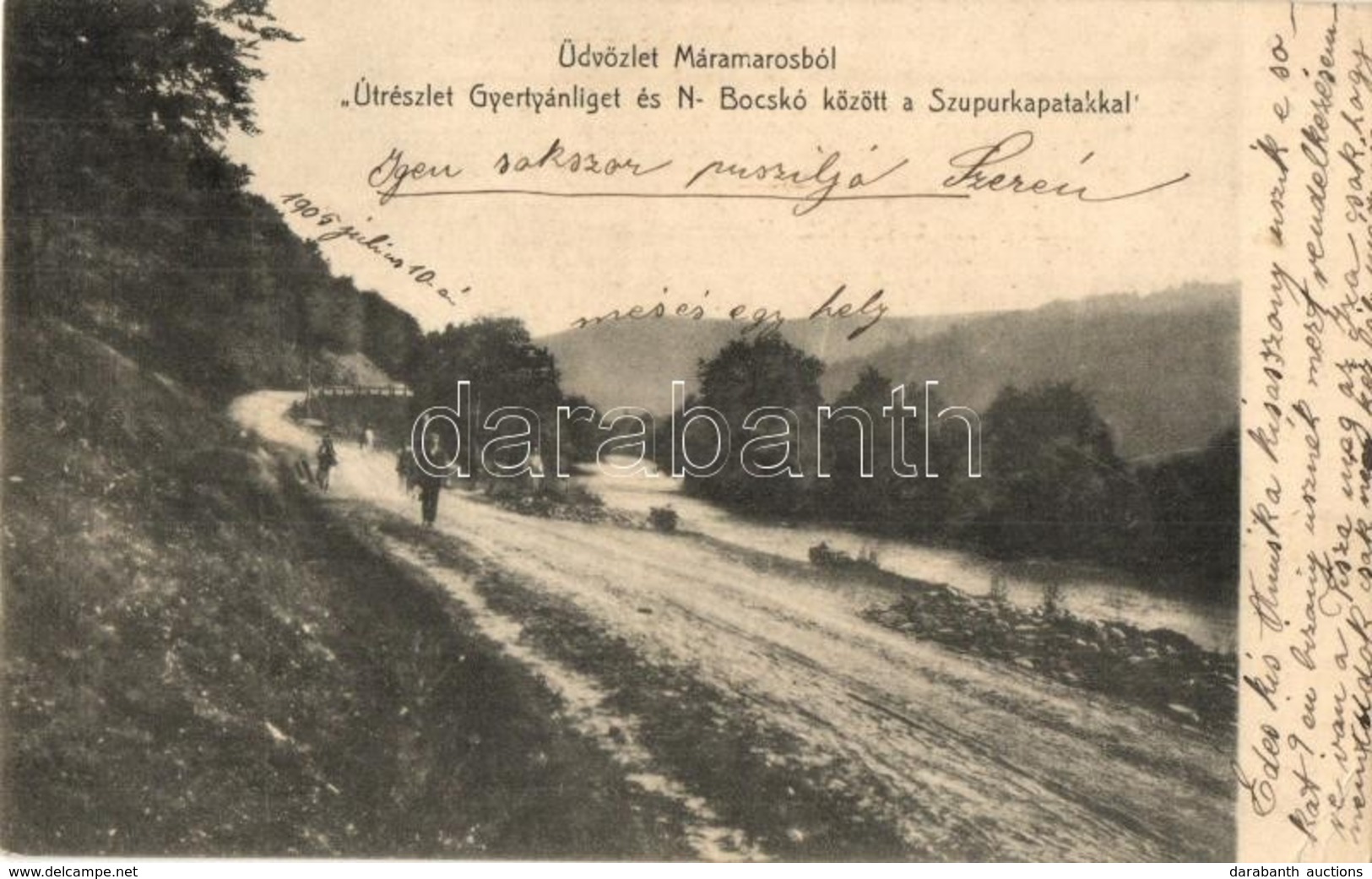 T2/T3 1905 Gyertyánliget, Polyána-Gyertyánliget, Kabola Polyána, Kobyletska Poliana (Máramaros, Maramures); Út Részlet G - Sin Clasificación