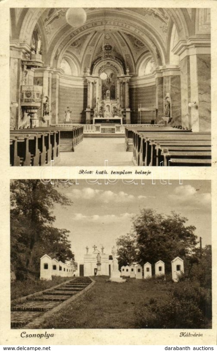 T2 Csonoplya, Tschonopel, Conoplja; Római Katolikus Templom, Belső, Kálvária / Church Interior, Calvary - Sin Clasificación