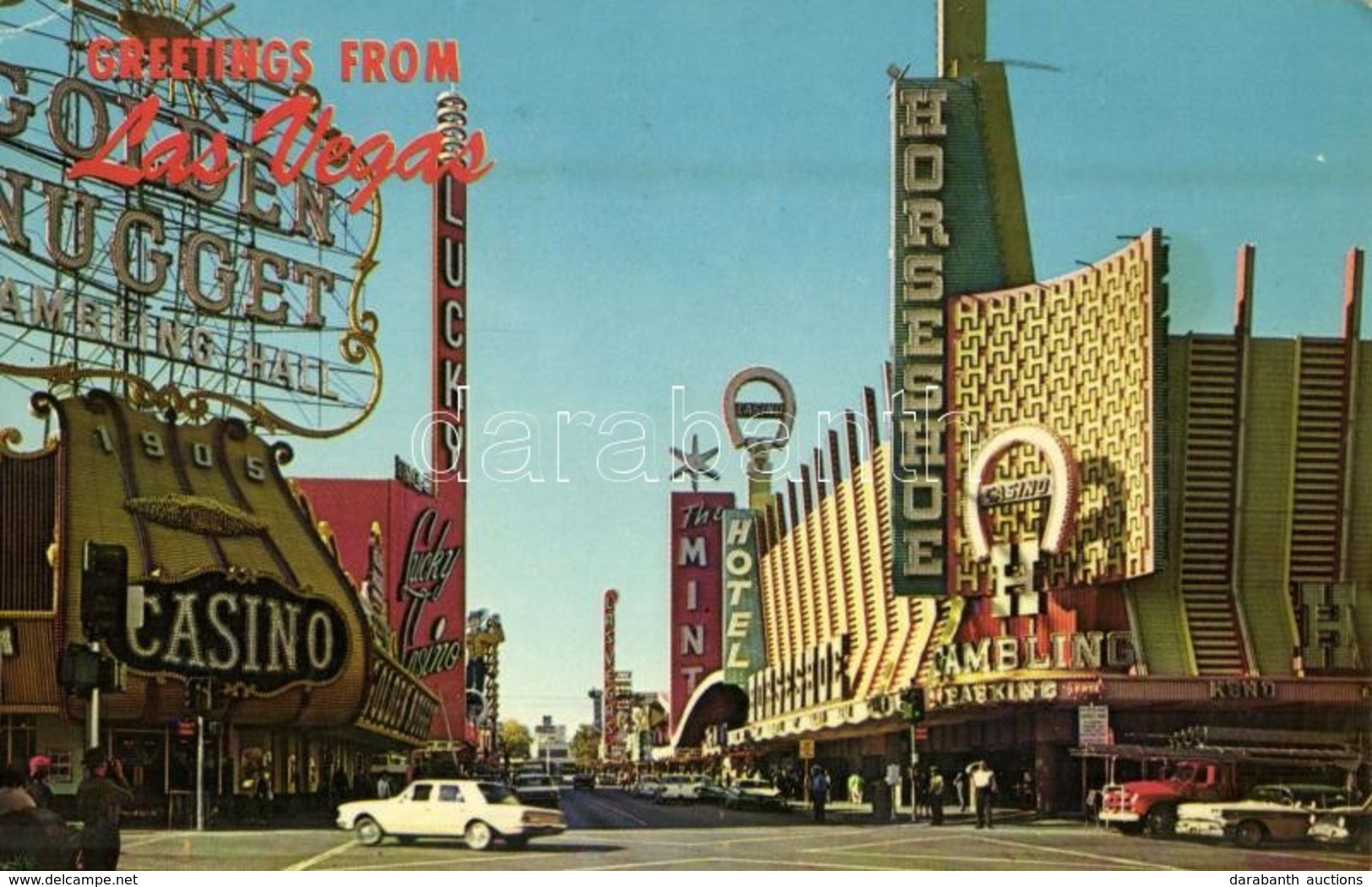 T2/T3 1965 Las Vegas, Nevada, 'Glitter Gulch', Golden Nugget Gambling Hall, Lucky Casino, The Mint, Horseshoe Casino (EK - Sin Clasificación