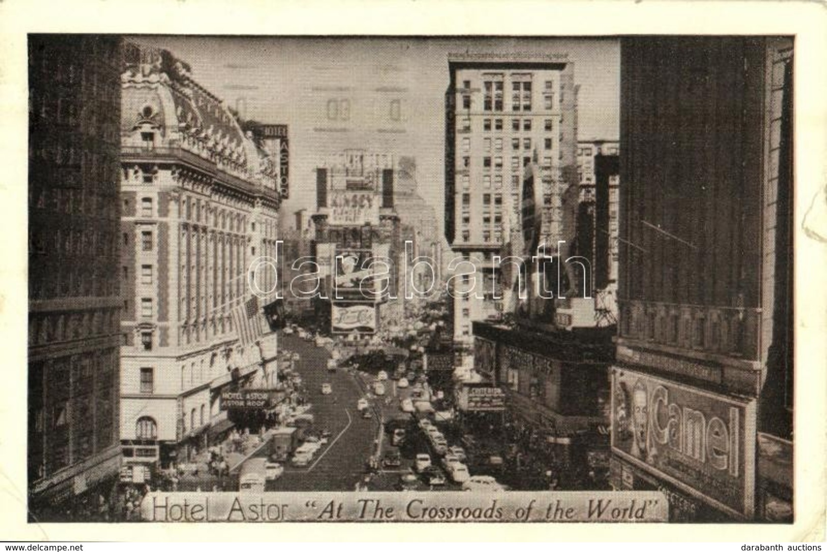 T3 1951 New York, Times Square, Hotel Astor, 'At The Crossroads Of The World', Advertisement (small Tear) - Sin Clasificación