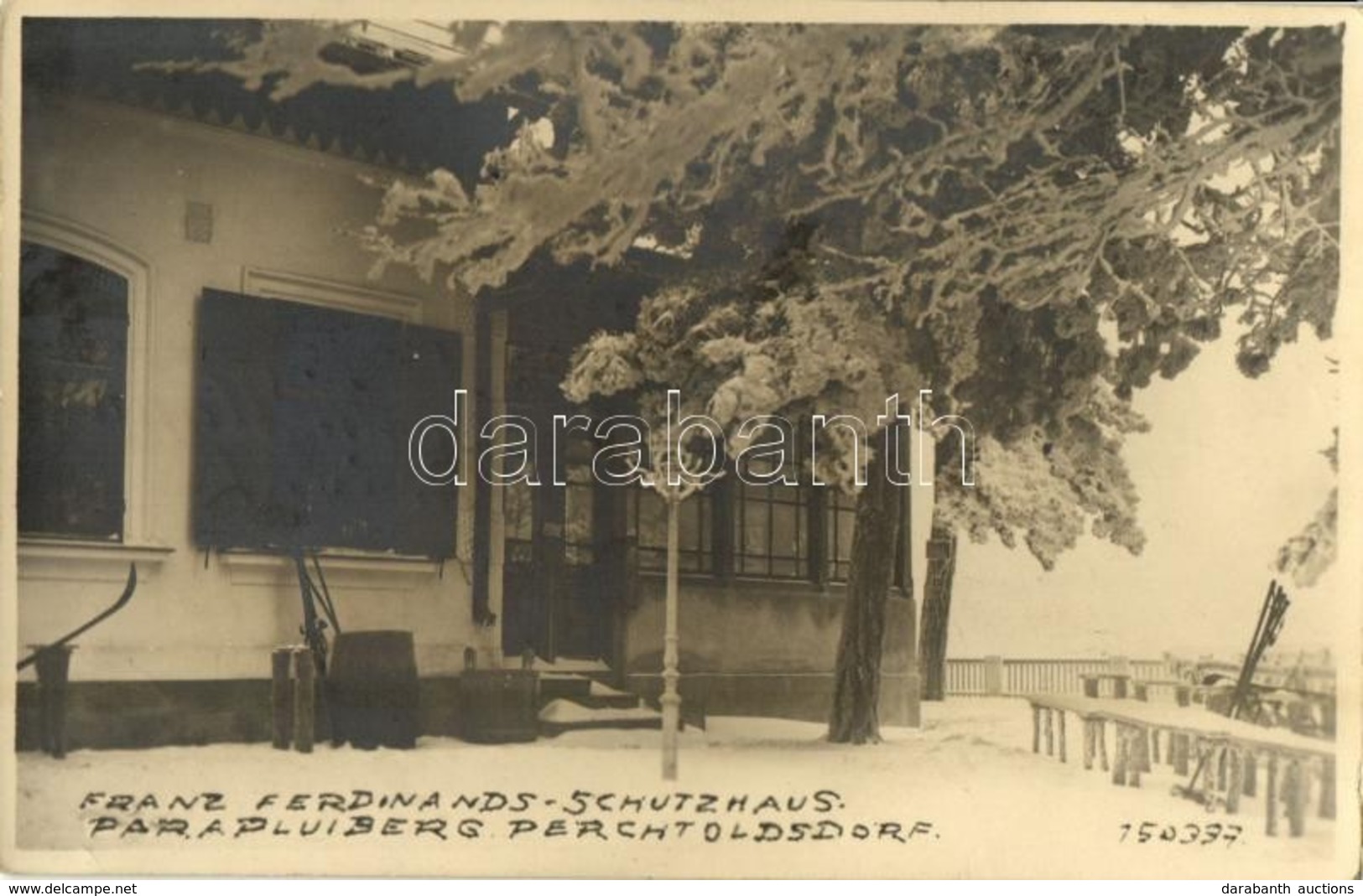 T2 1939 Perchtoldsdorf, Parapluiberg, Frenz Ferdinands Schutzhaus / Rest House In Winter. Photo - Sin Clasificación