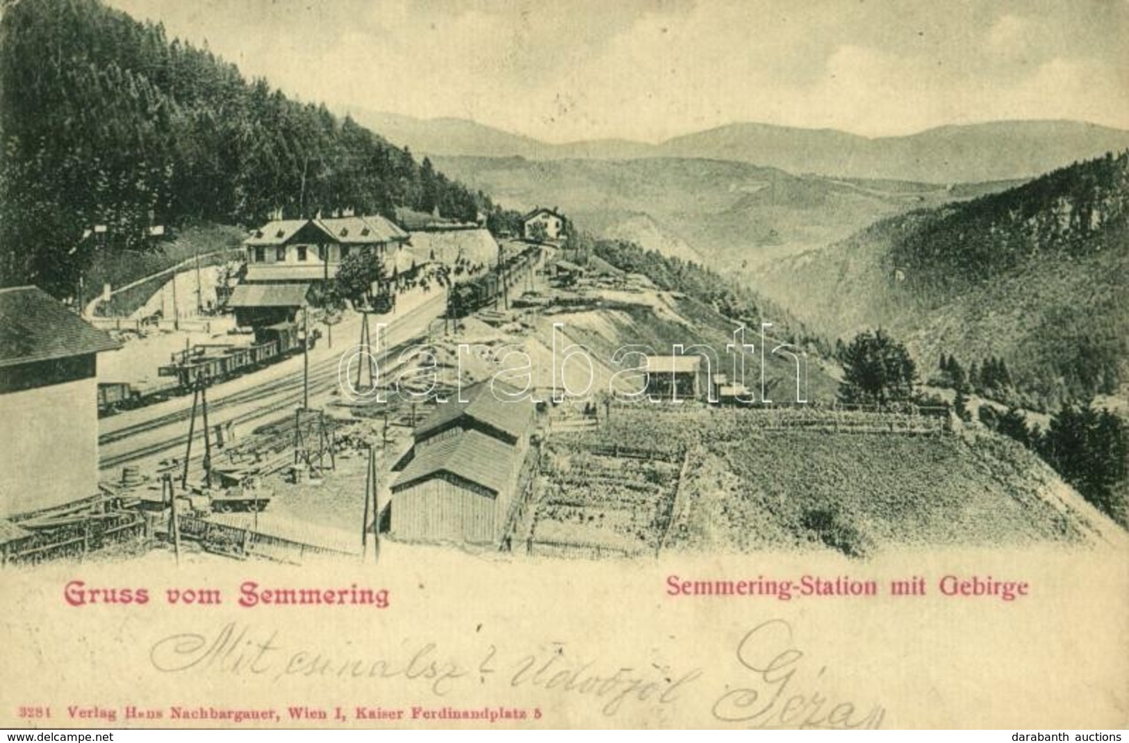 T2/T3 1901 Semmering, Semmering-Station Mit Gebirge / Railway Station, Train, Locomotive. Verlag Hans Nachbargauer 3281. - Sin Clasificación