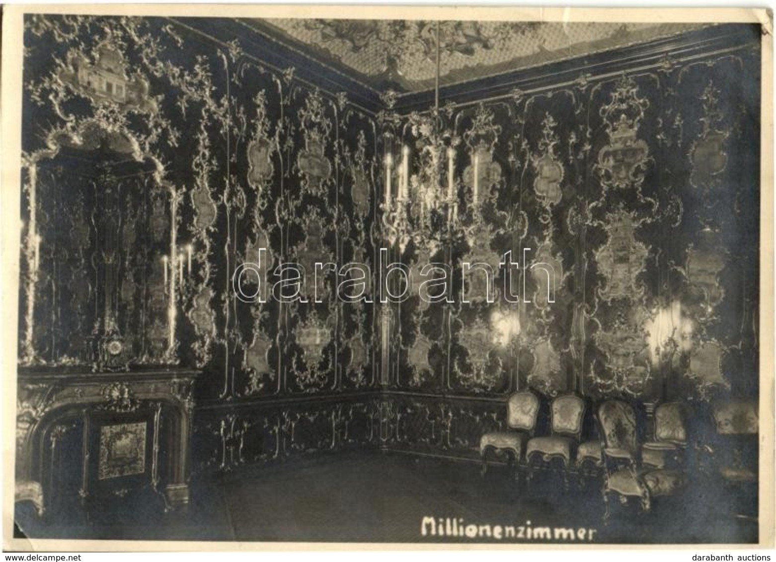 T2/T3 1951 Vienna, Wien, Bécs XIII. Schönbrunn, Millionenzimmer / Palace, Interior, Millions Room, Photo (14,8 Cm X 10,4 - Sin Clasificación