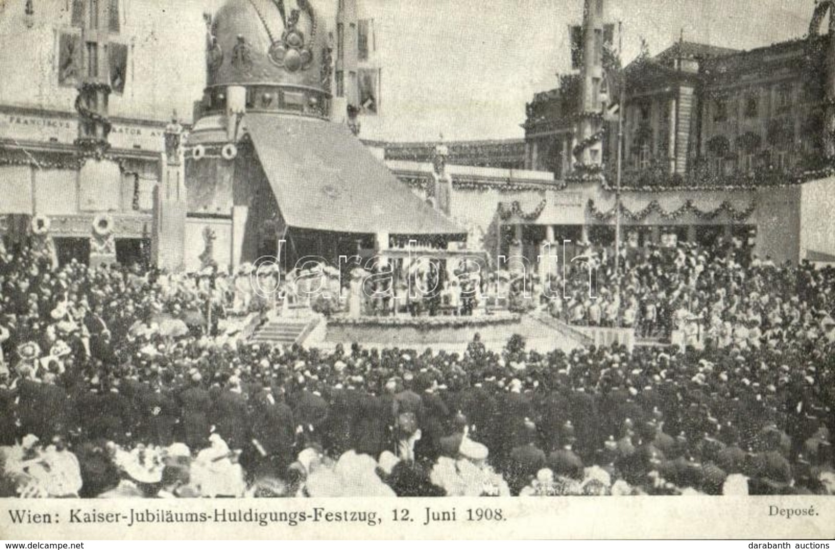 * T3 1908 Vienna, Wien; Kaiser-Jubiläums-Huldigungs-Festzug / Franz Joseph's Anniversary Festival And Military Parade (R - Sin Clasificación