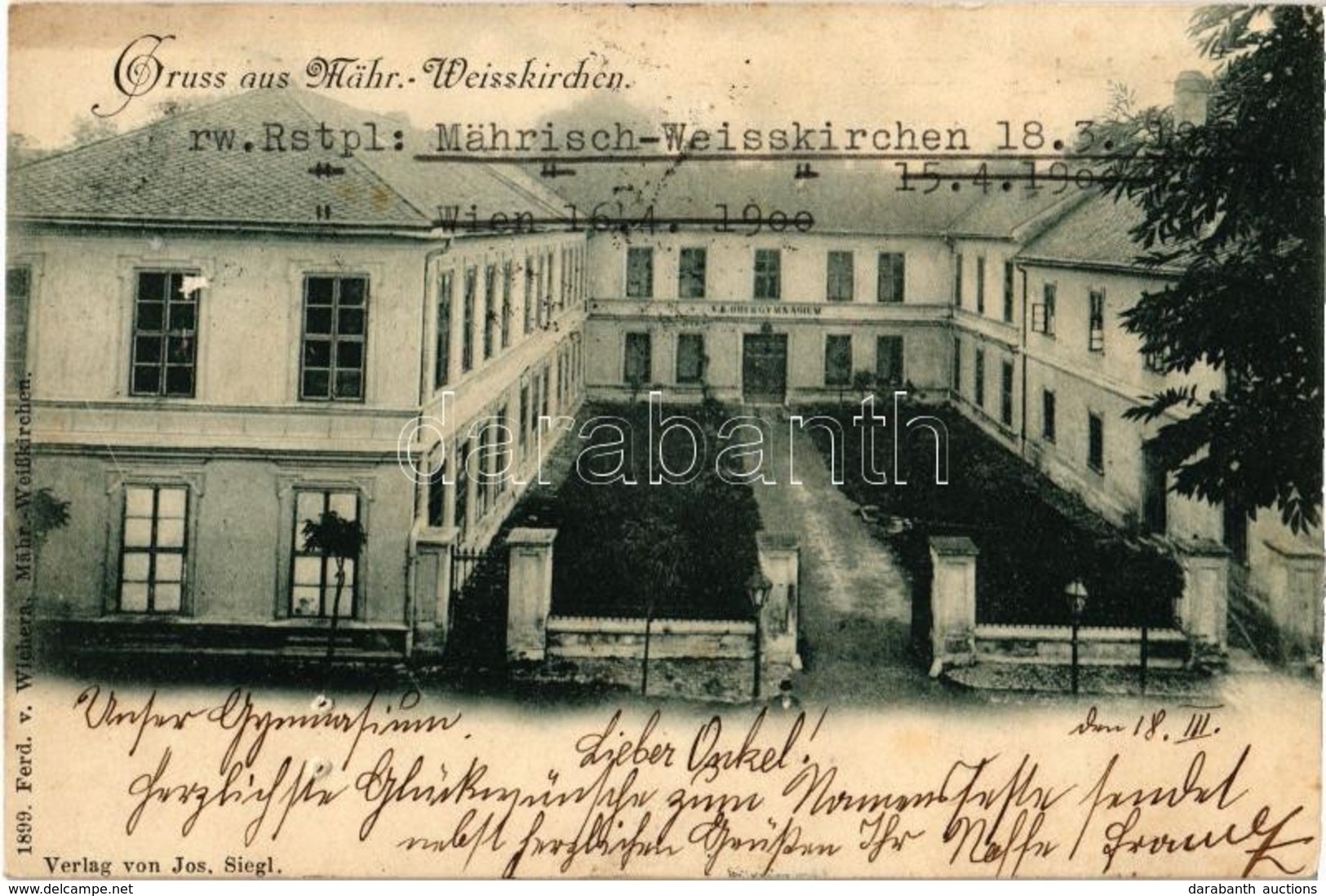 T3 Hranice Na Morave, Mährisch Weisskirchen; K.k. Obergymansium / Grammar School (pinholes) - Unclassified