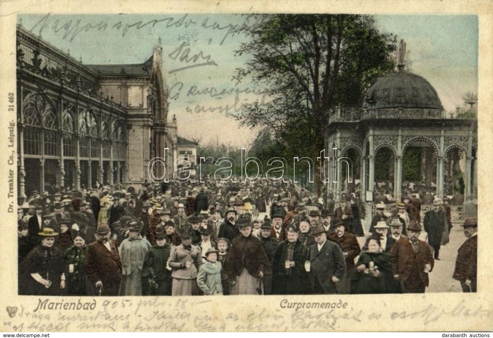 T2/T3 1905 Mariánské Lázne, Marienbad; Cupromenade / Spa, Promenade, Crowd. Dr. Trenkler Co. (EK) - Sin Clasificación