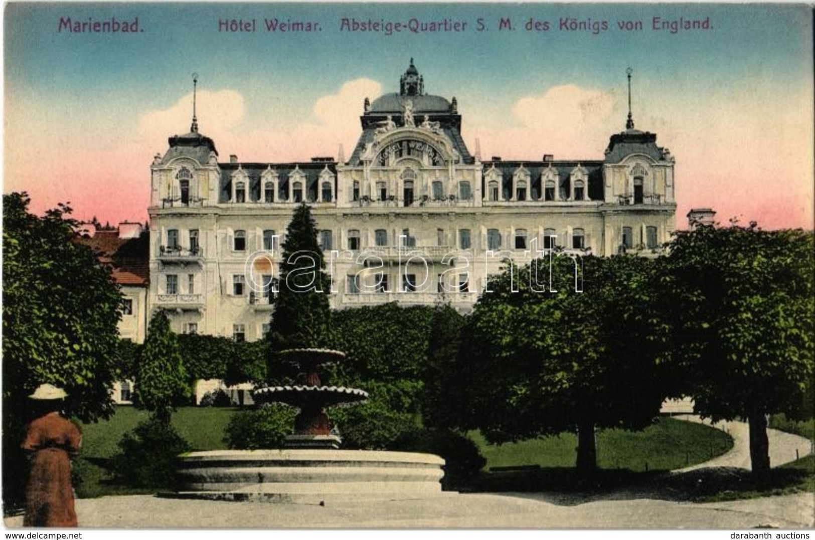 ** T2 Marianske Lazne, Marienbad; Hotel Weimar, Absteige-Qiartier S.M. Des Königs Von England - Sin Clasificación