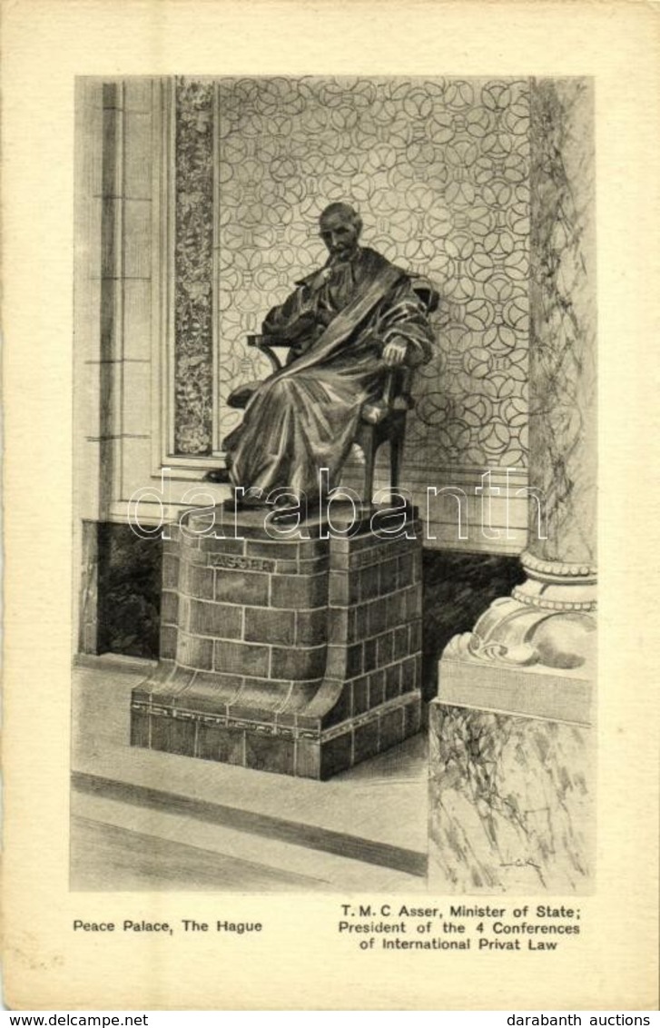 ** T2 The Hague, Den Haag; Peace Palace, Statue Of T.M.C. Asser, Minister Of State, President Of The 4 Conferences Of In - Sin Clasificación
