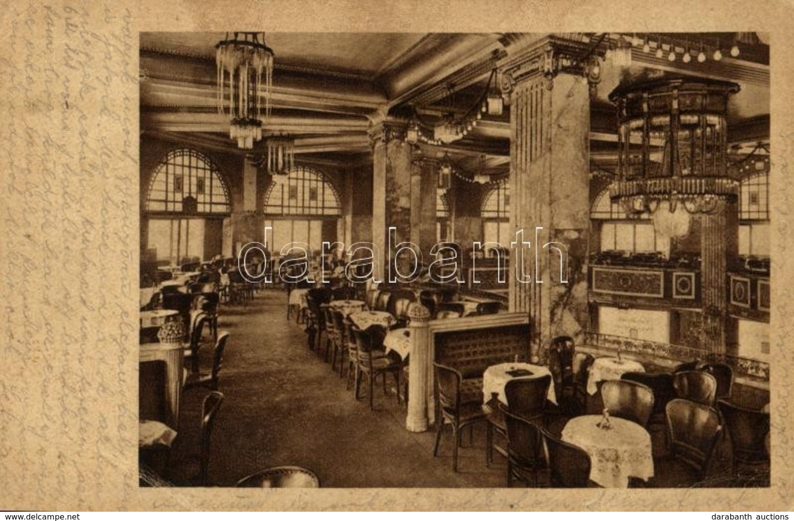 T3 1930 Berlin, Kaffee Vaterland (Betrieb Kempinski) Am Potsdamer Platz / Café Interior, Advertisement Card (EB) - Sin Clasificación