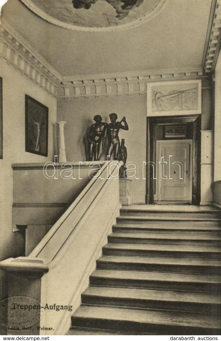 ** T3/T4 Weimar, Goethe National Museum, Treppen-Aufgang / Museum, Interior, Staircase, Statues (EM) - Sin Clasificación