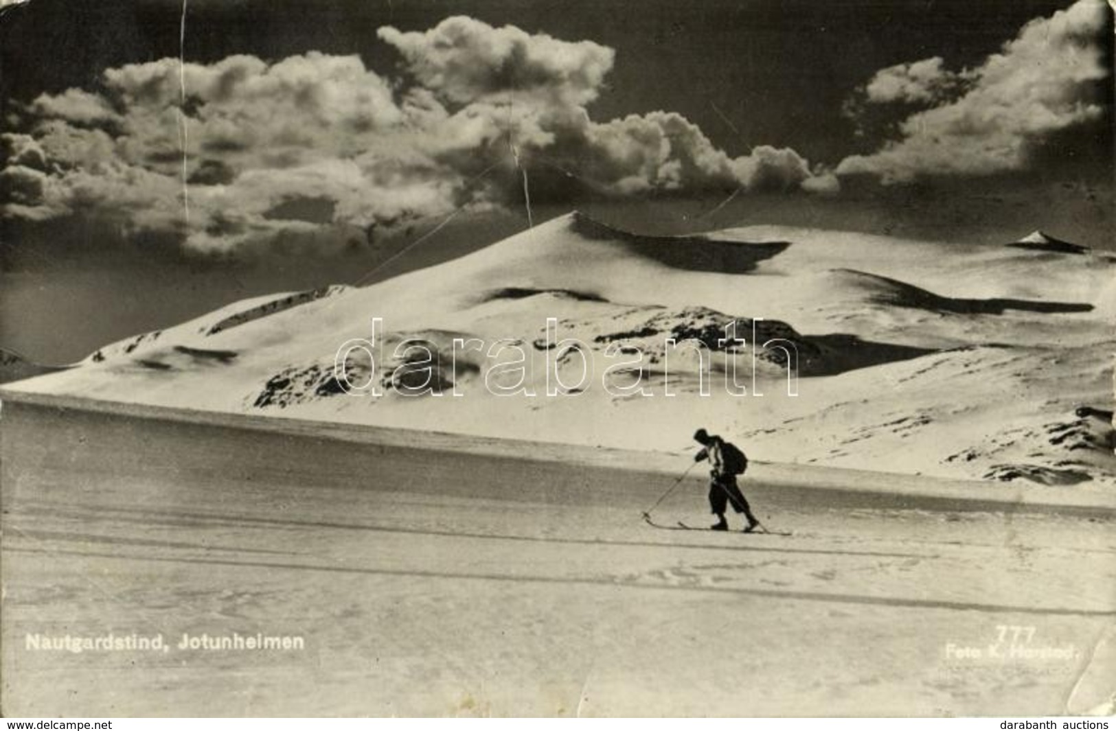 T2/T3 1941 Jotunheimen, Nautgardstind / Mountain, Skier + 'Oberkommando Der Wehrmacht Geprüft' Cancellation (creases) - Sin Clasificación