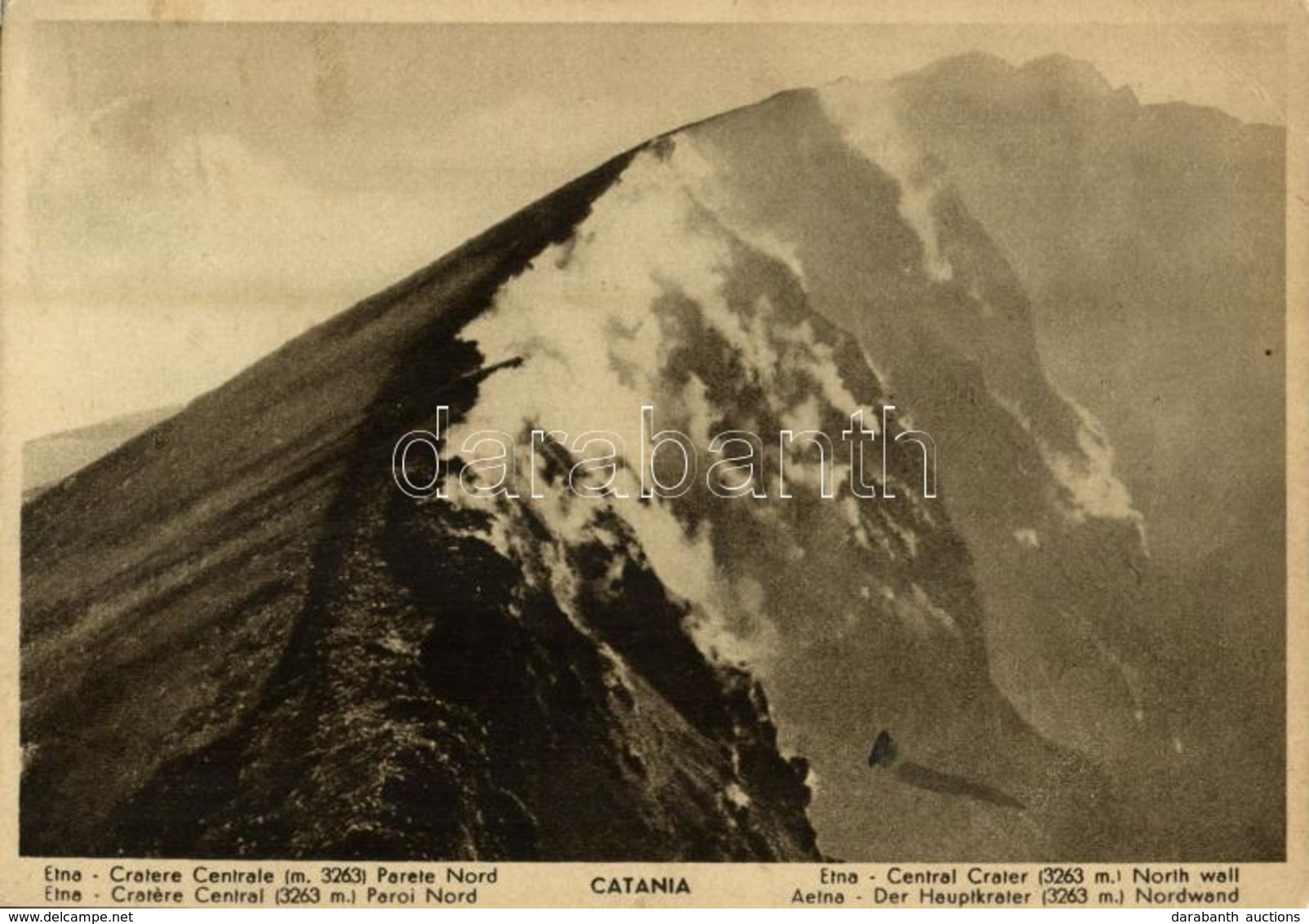 T2/T3 Catania, Etna, Cratere Centrale, Parete Nord / Central Crater, North Wall (15 Cm X 10,5 Cm) (EK) - Sin Clasificación