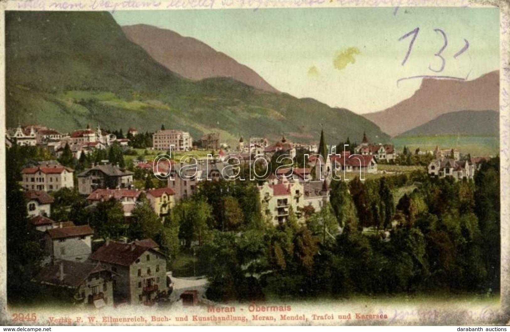 T2/T3 Merano, Meran (Südtirol); Obermais / Maia Alta + 'K & K Not-Reserve-Spital No. 1. Meran' (EK) - Sin Clasificación