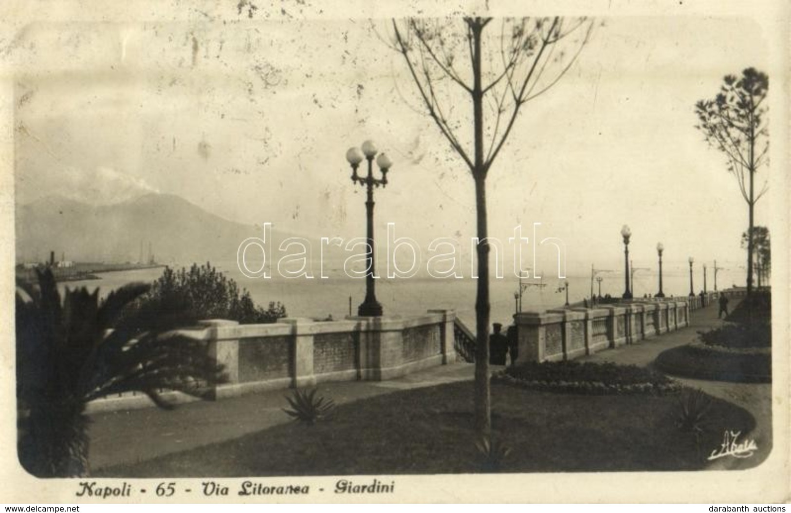 * T2/T3 1928 Naples, Napoli; Via Litoranea, Giardini / Promenade, Park (Rb) - Sin Clasificación