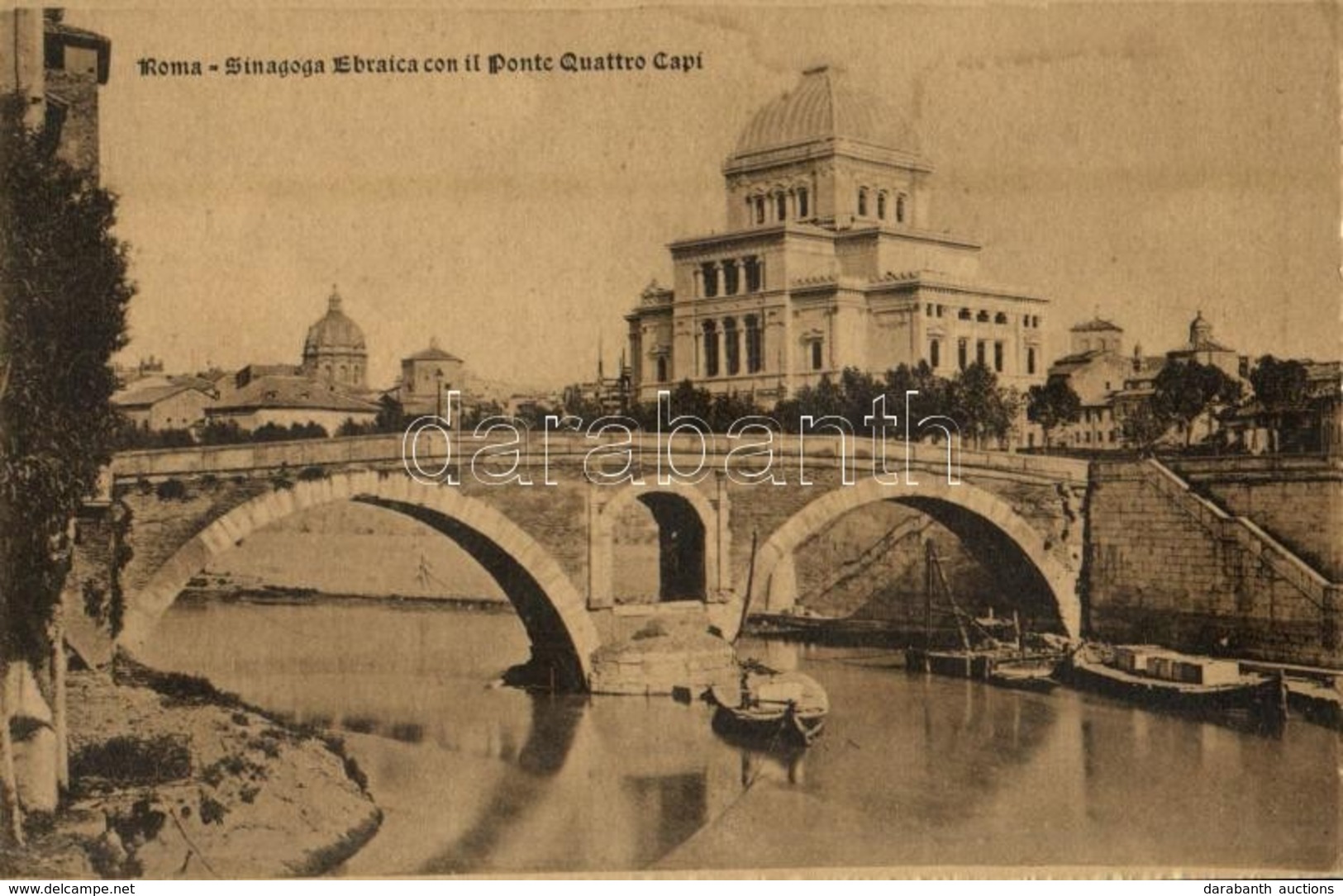 ** T2 Roma, Rome; Sinagoga Ebraica Con Il Ponte Quattro Capi / Synagogue - Sin Clasificación