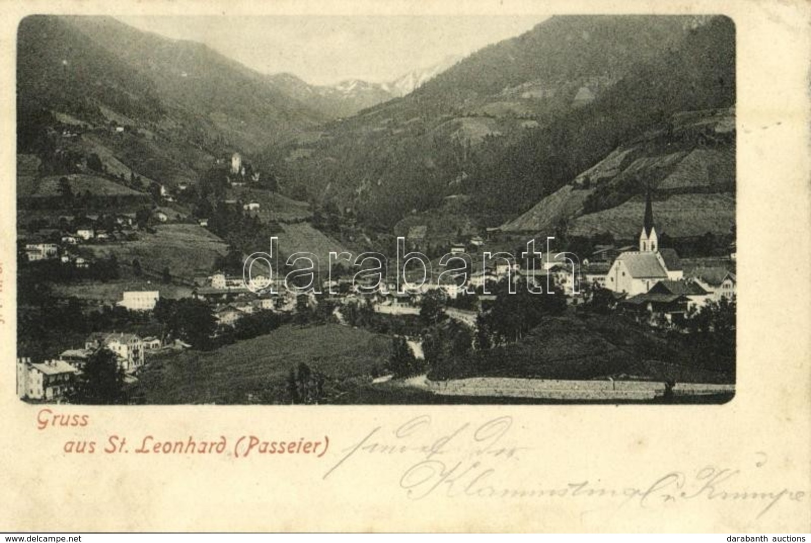T2 1902 San Leonardo In Passiria, St. Leonhard In Passeier (Südtirol); - Sin Clasificación