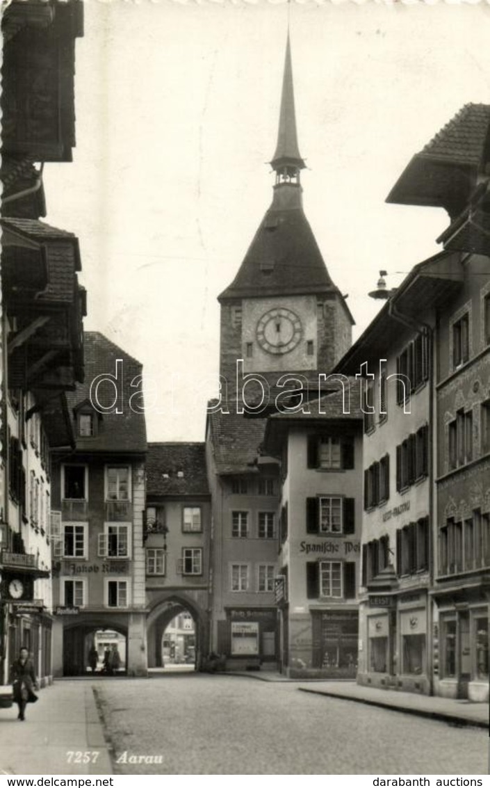 T2 Aarau, Apotheke, Leist-Frascoli, Jakob Rohr And Fritz Schwarz's Shops, Clock Tower - Unclassified