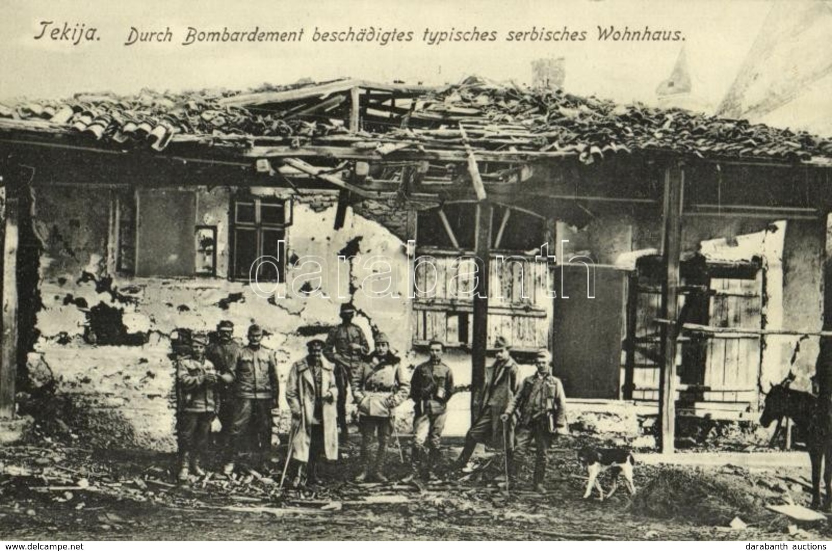 ** T2 Tekija (Kladovo), Durch Bombardement Beschädigtes Typisches Serbisches Wohnhaus / Typical Serbian House Damaged Du - Sin Clasificación