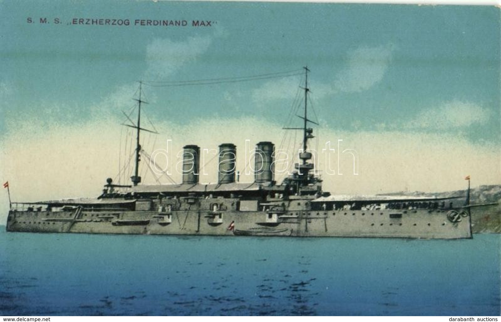 ** T2 SMS Erzherzog Ferdinand Max Az Osztrák-Magyar Haditengerészet Erzherzog-osztályú Pre-dreadnought Csatahajója (Lini - Sin Clasificación