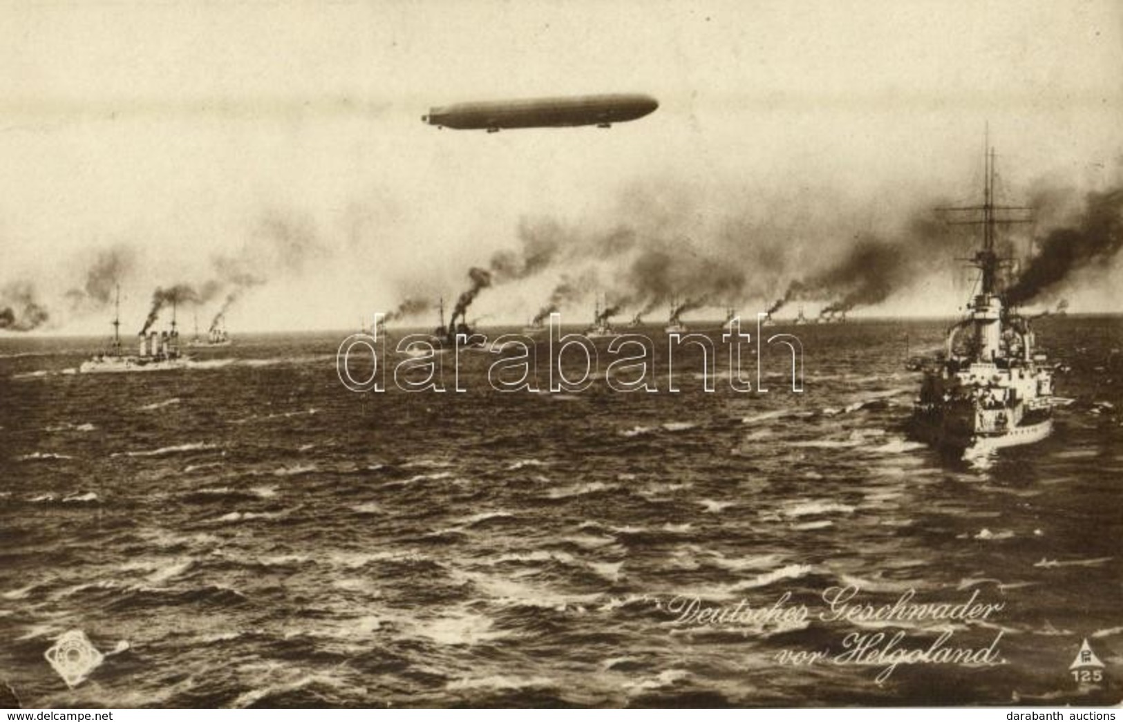 * T2/T3 Deutches Geschwader Vor Helgoland / WWI German Imperial Navy (Kaiserliche Marine) Squadron Near Helgoland, Zeppe - Sin Clasificación