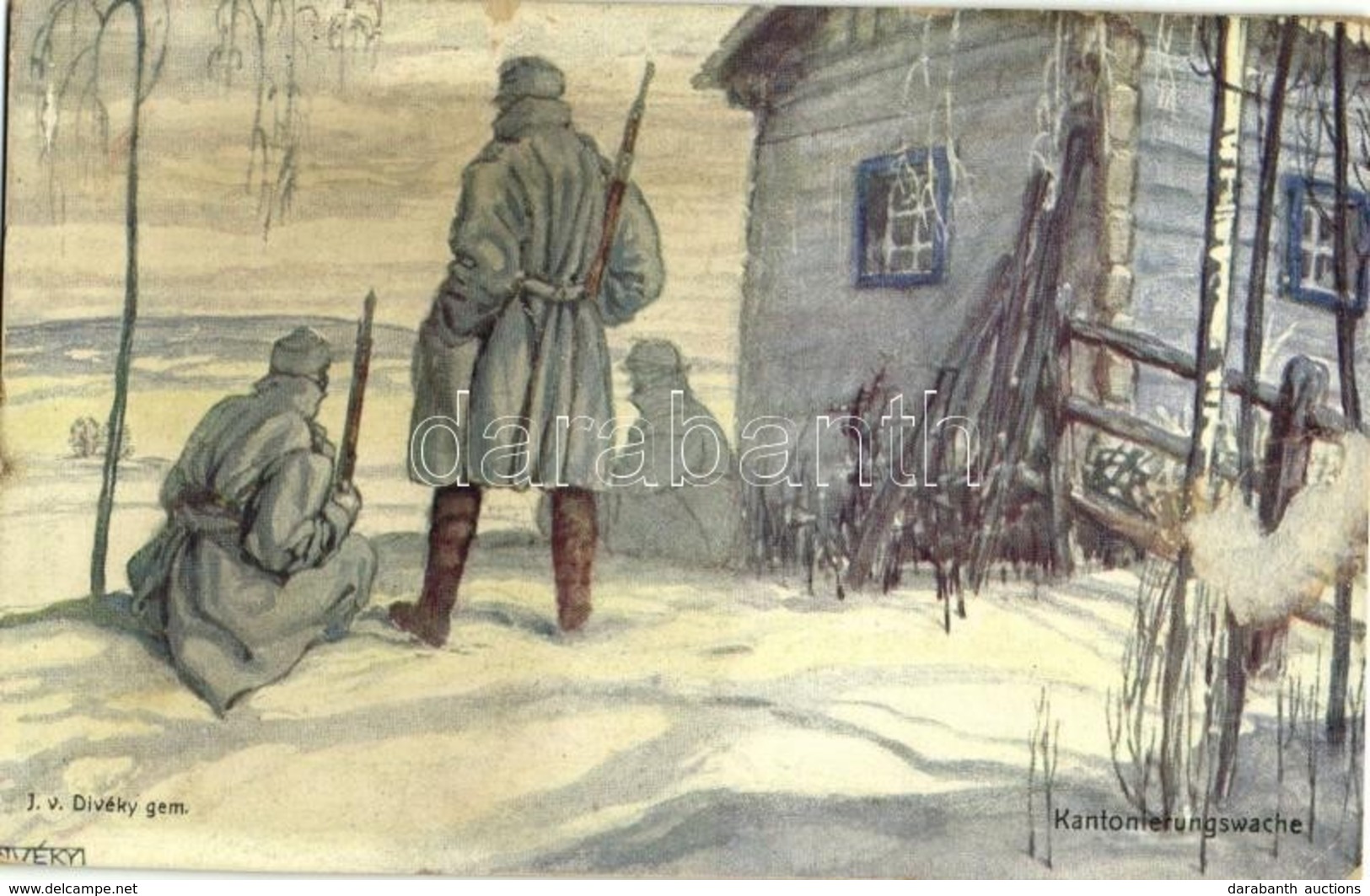 ** T2/T3 Kantonierungswache. Kriegshilfsbüro Nr. 312. / WWI Austro-Hungarian K.u.K. Military, Guards In Winter, Patrol S - Sin Clasificación