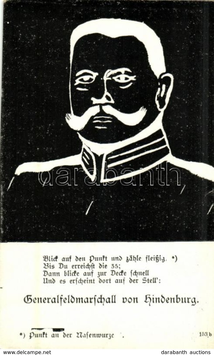 ** T2/T3 Generalfeldmarschall V. Hindenburg / Field Marshal Paul V. Hindenburg. Verlag A. Fink - Sin Clasificación