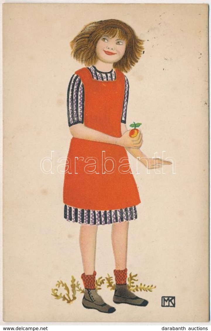 T2 1921 Girl With Apple. Wiener Werkstätte No. 8. S: Mela Koehler - Sin Clasificación