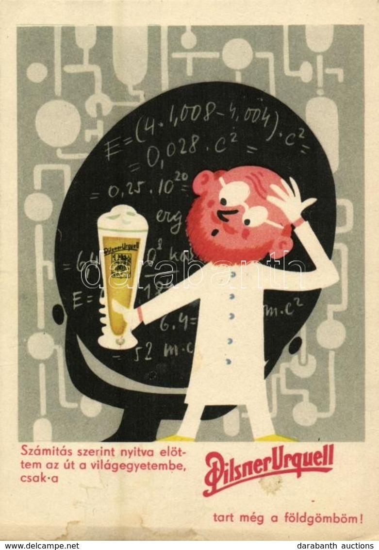 ** T2/T3 Pilsner Urquell Humoros Sör Reklámlap / Czech Plzen Beer Advertisement (EK) - Sin Clasificación