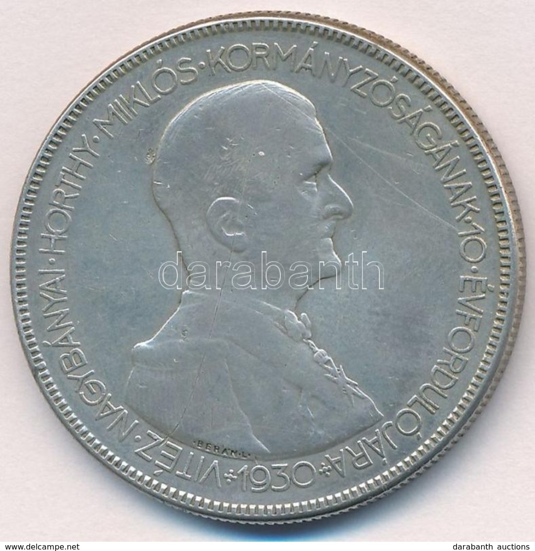 1930. 5P Ag 'Horthy Jobbra' T:2-
Adamo P8 - Sin Clasificación