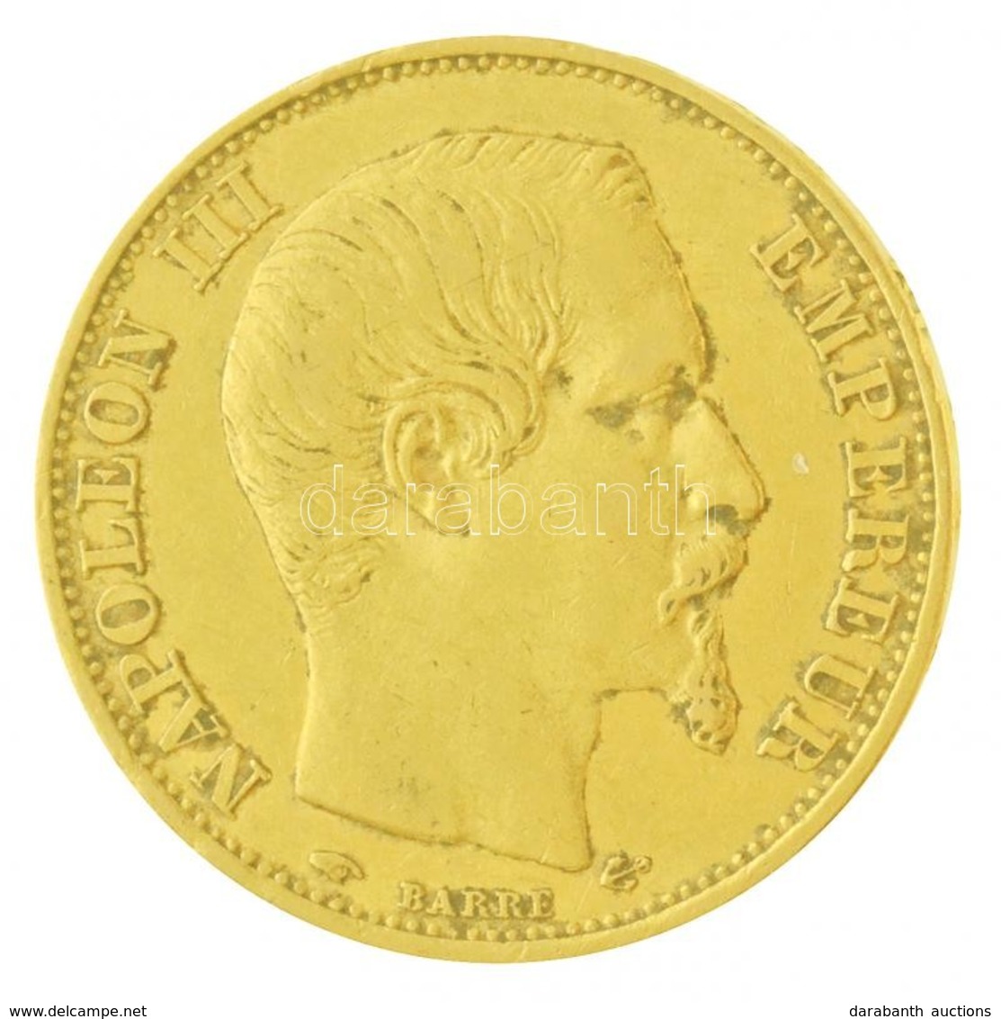 Franciaország / Második Császárság 1858A 20Fr Au 'III. Napóleon' (6,45g/0.900) T:2,2- Ph.
/ France / Second Empire 1858A - Sin Clasificación