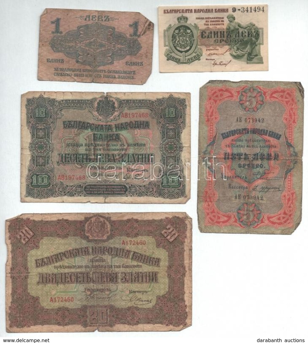 Bulgária 1904-1920. 1L-50L (8x) T:III,III-,IV
Bulgaria 1904-1920. 1 Lev - 50 Leva (8x) C:F,VG,G - Sin Clasificación