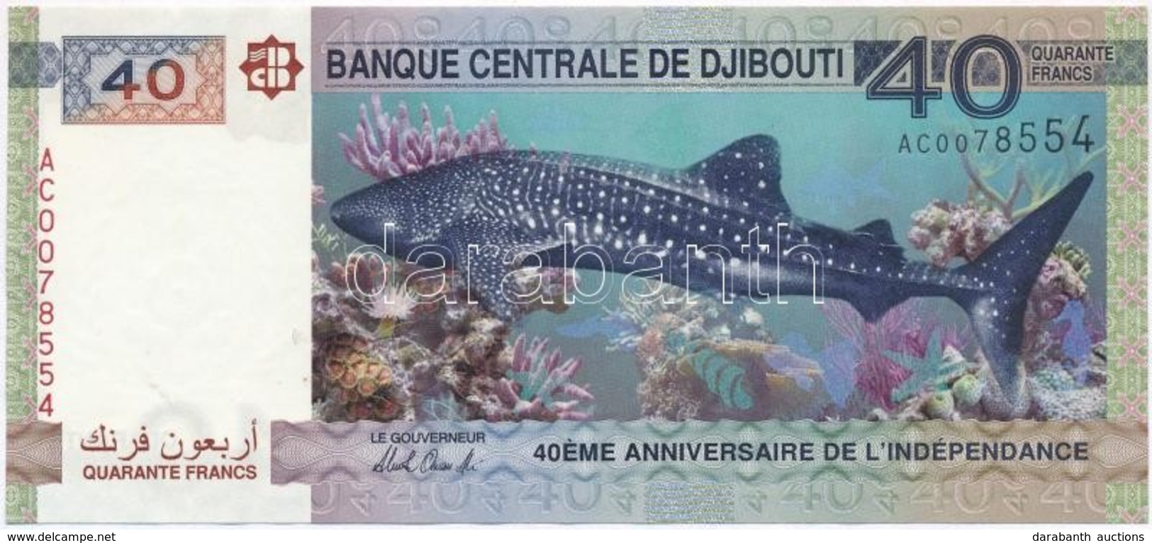 Dzsibuti 2017. 40Fr 'Függetlenség 40. évfordulója' T:I
Djibouti 2017. 40 Francs '40th Anniversary Of Independence' C:UNC - Sin Clasificación