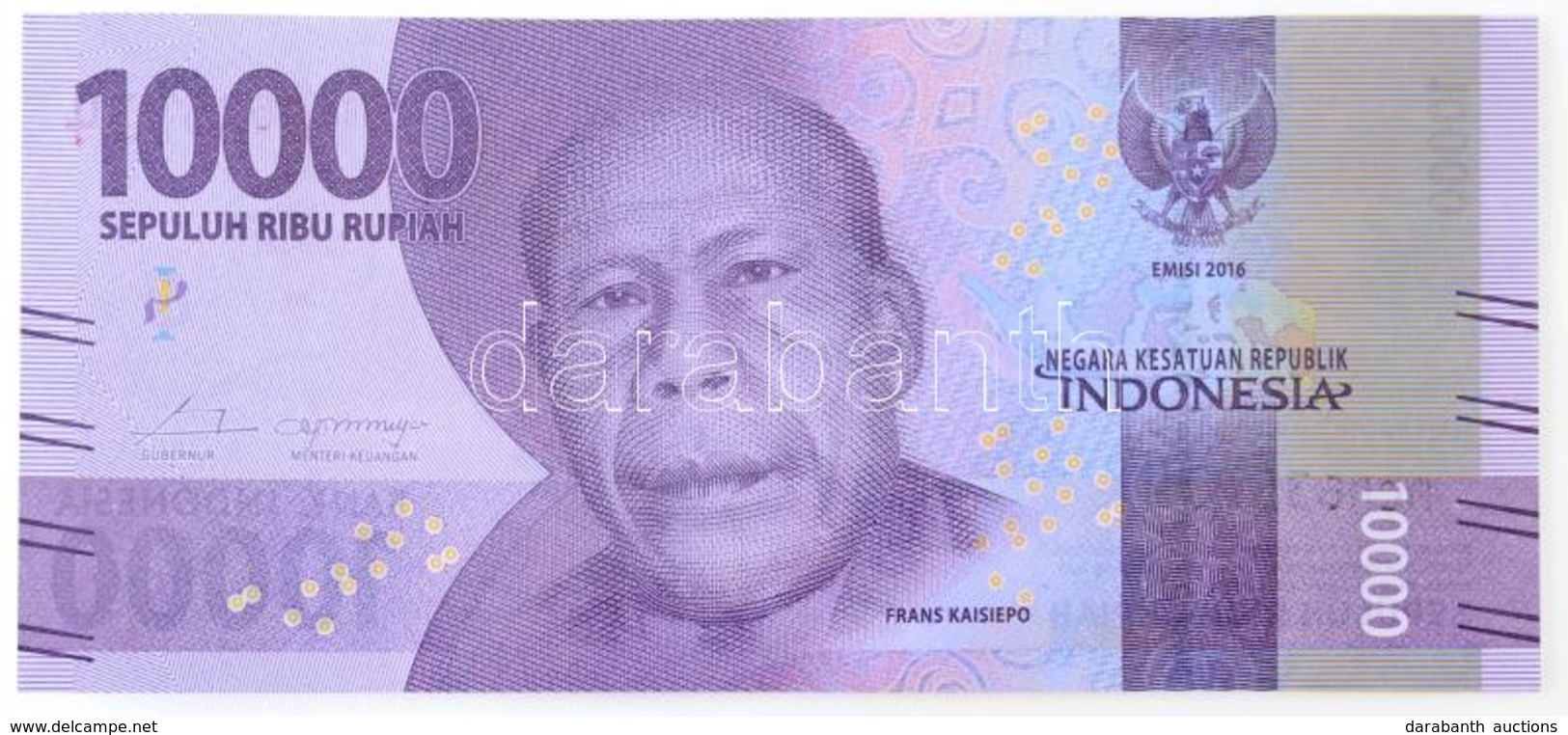 Indonézia 2016. 10.000R T:I 
Indonesia 2016. 10.000 Rupiah C:UNC - Unclassified