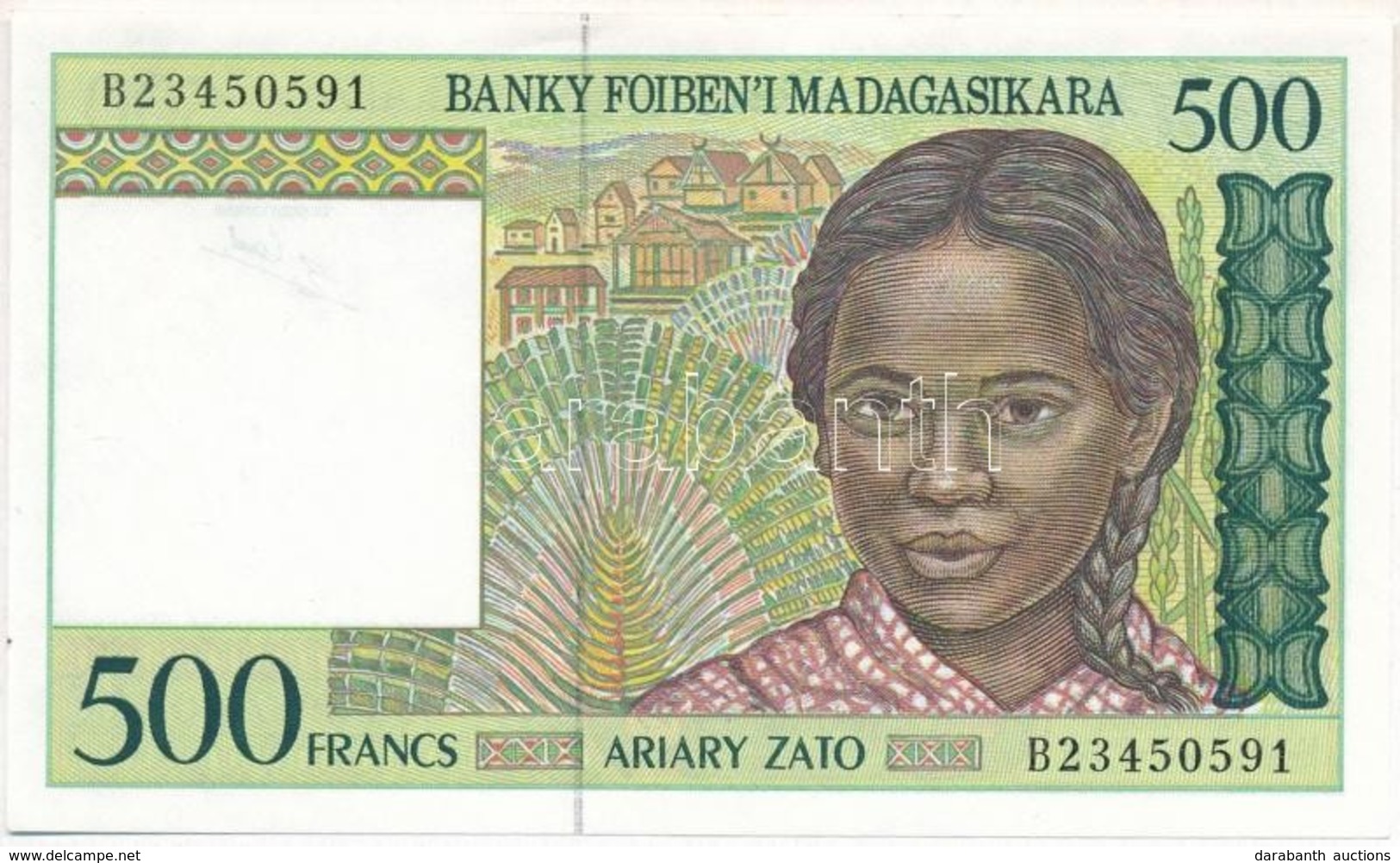 Madagaszkár 1994. 500Fr T:I- Madagascar 1994. 500 Francs C:AU Krause 75 - Sin Clasificación