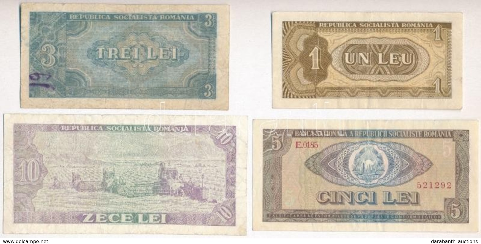 Románia 1966.1L + 3L + 5L + 10L + 100L (2x) T:II--III-
Romania 1966. 1 Leu + 3 Lei + 5 Lei + 10 Lei + 100 Lei (2x) C:VF- - Unclassified