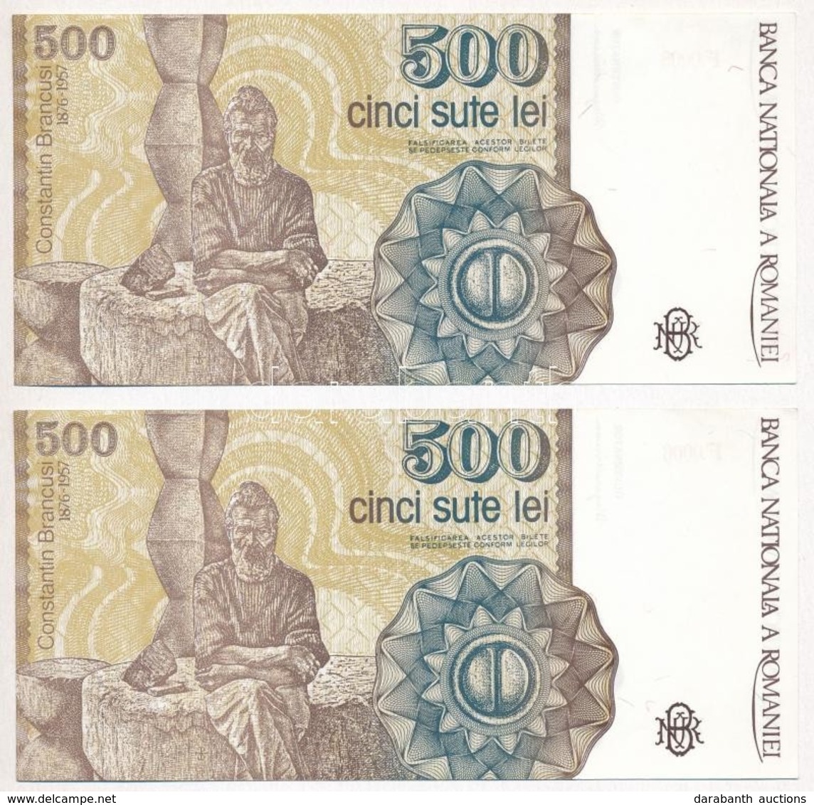 Románia 1991. 500L (2x) Sorszámkövetők T:I
Romania 1991. 500 Lei (2x) Sequential Serials C:UNC - Sin Clasificación