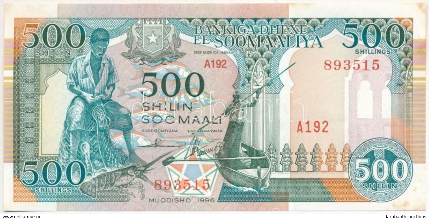 Szomália 1996. 500Sh T:I- 
Somalia 1996. 50 Shilin C:AU 
Krause 36 - Unclassified